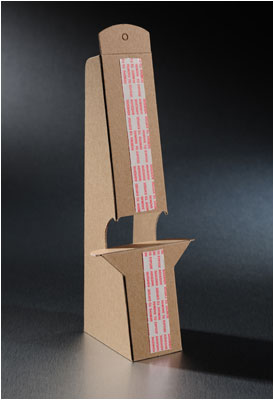 Cardboard Easel – Double Wing – Self-Adhesive – Kraft